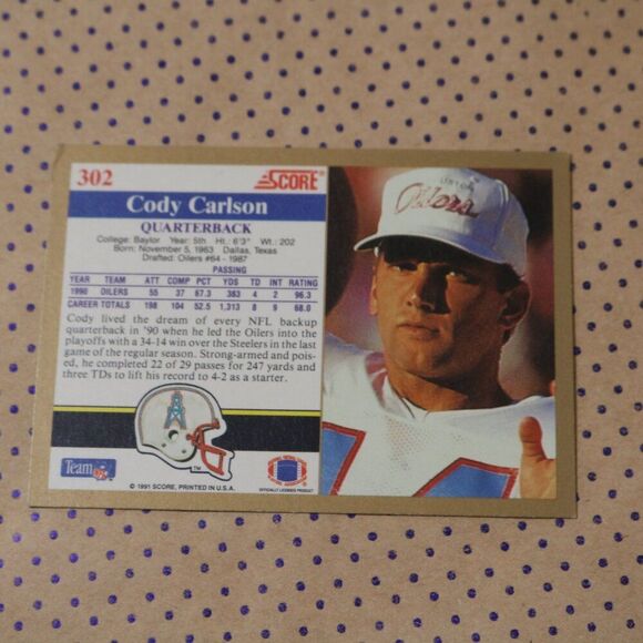 Cody Carlson #302 Football Card - Picture 2 of 2